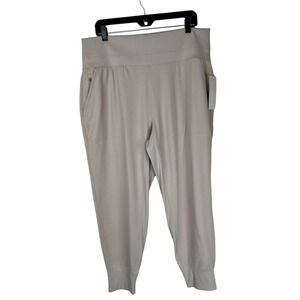 NEW Athleta Venice High Rise Jogger Pants Size XL Zip Pockets Abalone Mid Rise